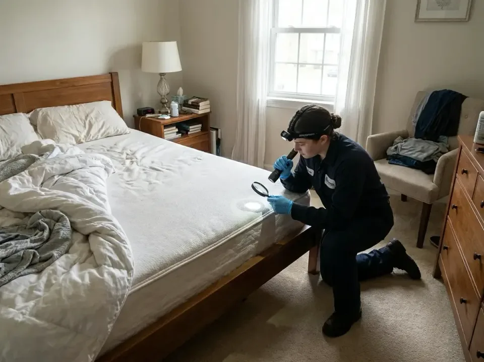 Pest Control Technician — Bedroom Pest Control Technician — Bedroom